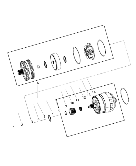 2015 Dodge Journey Front / Rear Planetary Diagram 2