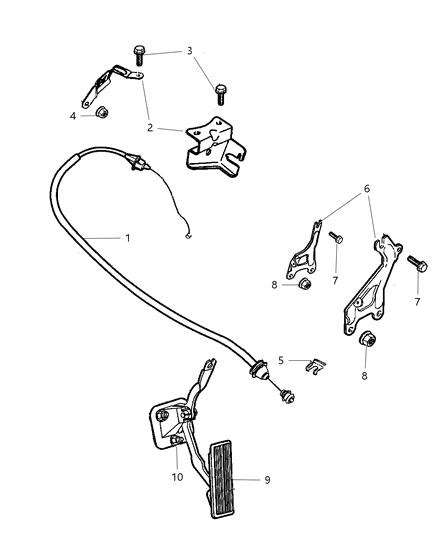 2004 Chrysler Concorde Bracket-Throttle Body Support Diagram for 4591751AA