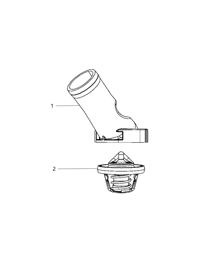 2009 Jeep Wrangler Thermostat & Related Parts Diagram 2