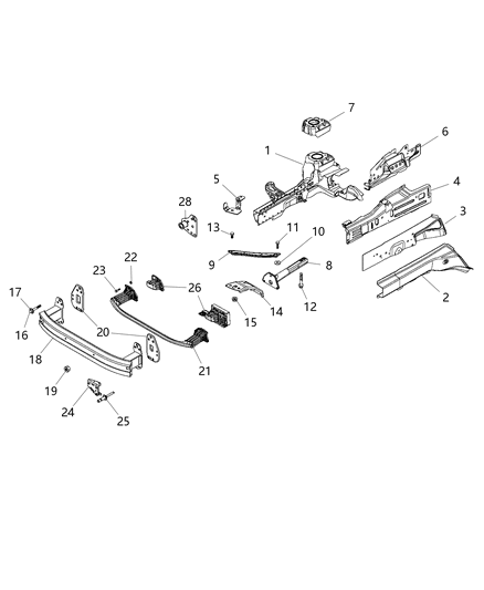 2019 Jeep Renegade STRIKER-Inner Load Path Diagram for 68398879AA