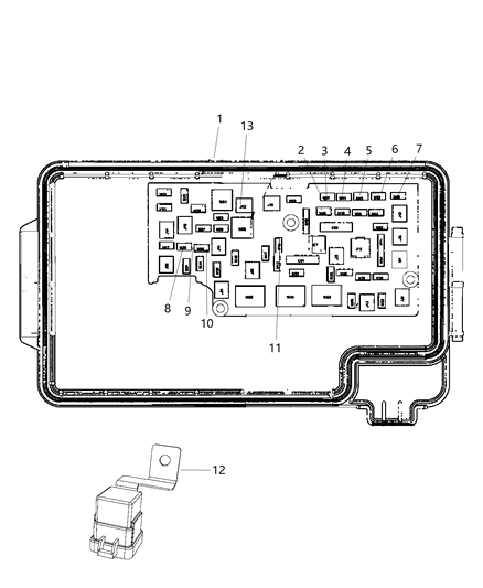 2009 Dodge Ram 1500 Block-Totally Integrated Power Diagram for R4692123AG