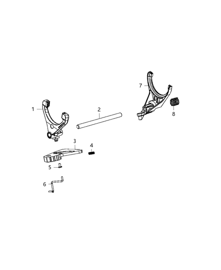 2012 Ram 3500 Shift Fork & Rails Diagram 2