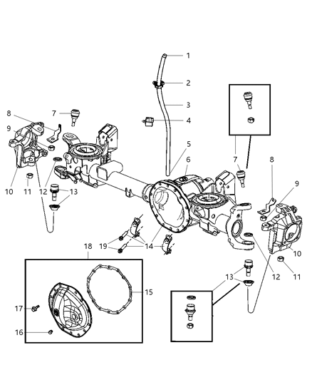 2005 Dodge Ram 2500 Housing-Axle Diagram for 5175274AA