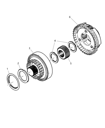 2005 Dodge Durango Reaction Annulus / Sun Gear Diagram