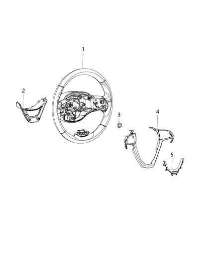 2021 Jeep Cherokee Steering Wheel Assembly Diagram 1