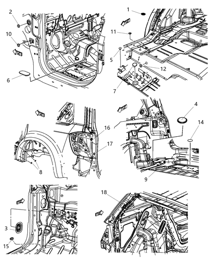 2020 Dodge Journey Body Plugs Diagram