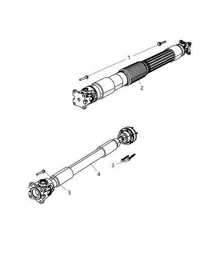 2007 Dodge Nitro Rear Drive Shaft Diagram for 52853368AB