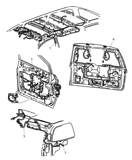 1997 Chrysler Town & Country Wiring-Power Seat Diagram for 4886372AA