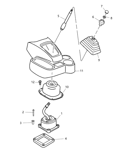 2002 Dodge Ram 3500 Gear Shift Controls Diagram 2