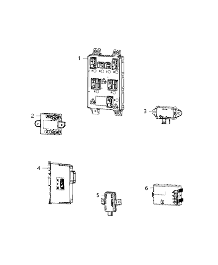 2016 Dodge Challenger Module-Body Controller Diagram for 68277392AC