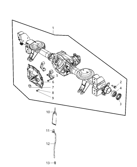 2008 Chrysler Aspen Housing & Vent , Rear Axle Diagram 2