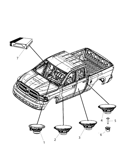 2013 Ram 4500 Speakers & Amplifier Diagram