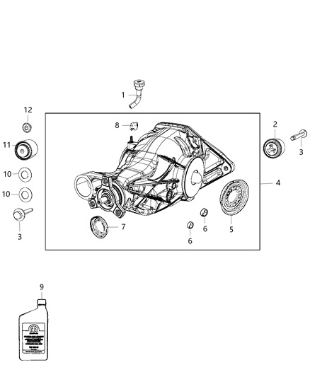 2014 Jeep Grand Cherokee Differential-Rear Axle Diagram for 68159417AB