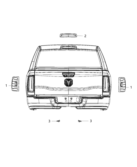 2019 Ram 3500 Lamp-Tail Diagram for 68361719AD