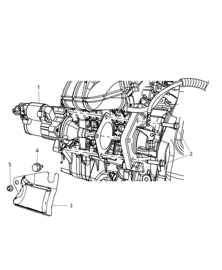 2011 Jeep Grand Cherokee Starter Replaces Diagram for 4801694AC