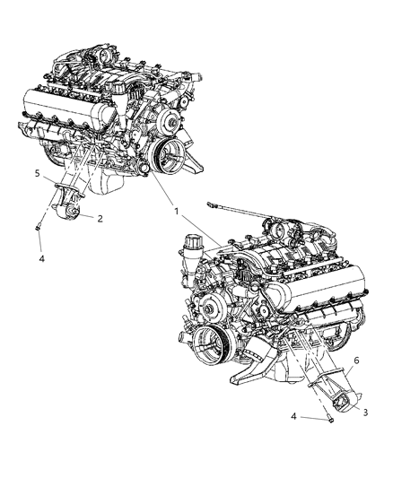 2007 Chrysler Aspen Mounts, Front Diagram 3