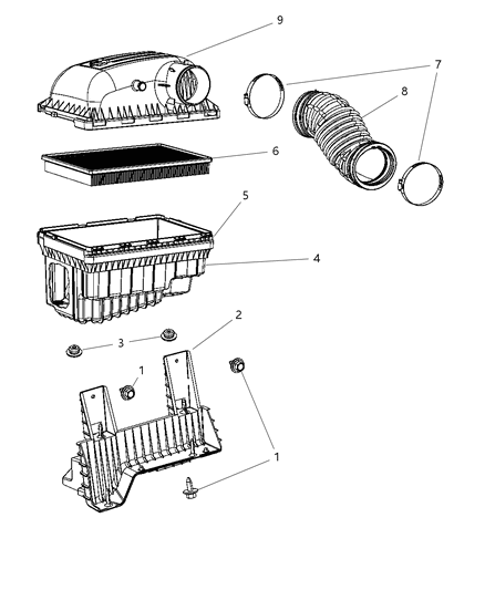 2007 Dodge Ram 3500 Air Cleaner Diagram 1