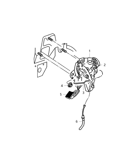 2020 Ram 3500 Cab Chassis(<10K lb.) Park Brake Lever & Cables Diagram 1