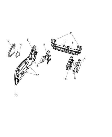 2009 Jeep Liberty Shield-Seat ADJUSTER Diagram for 1NE201DVAA