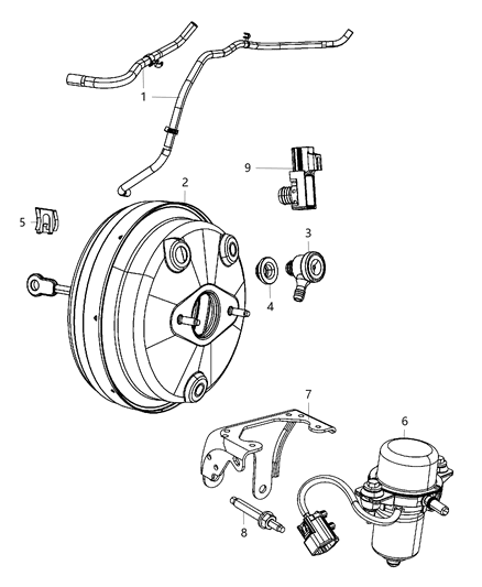 2012 Dodge Journey Hose-Vacuum Diagram for 4877042AC