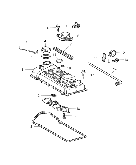 2009 Chrysler PT Cruiser Cylinder Head & Cover Diagram 2