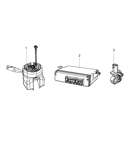 2013 Dodge Charger Air Bag Modules Impact Sensors & Clock Spring Diagram