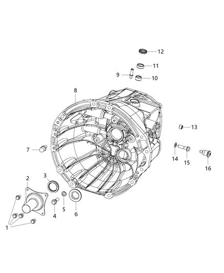 2020 Jeep Gladiator Bolt-Hex FLANGE Head Diagram for 68331254AB