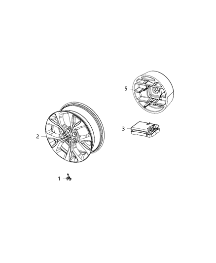 2017 Chrysler Pacifica Sensor, Tire Pressure Diagram