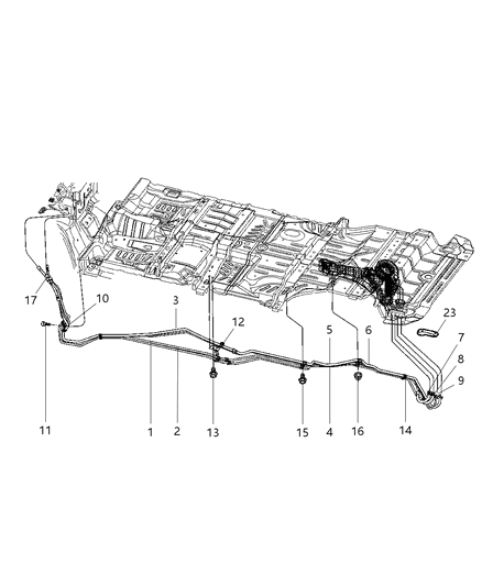 2001 Dodge Durango Screw-UNDERBODY Bracket Diagram for 5019414AA