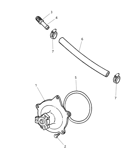 1997 Dodge Intrepid Water Pump Diagram for 4663296AB