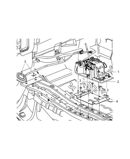 2007 Chrysler Sebring Gearshift Controls Diagram 2