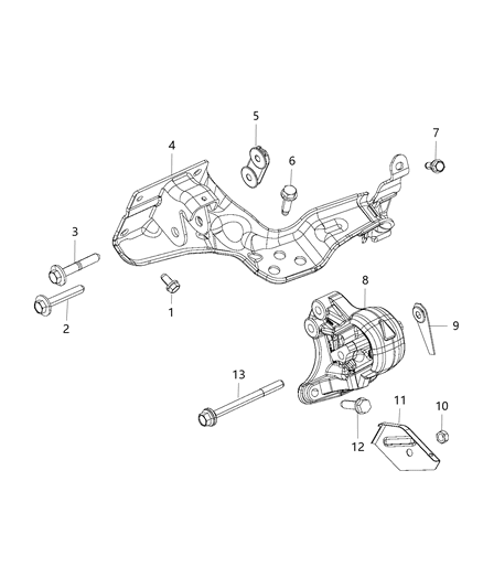 2021 Ram 1500 Engine Mounting Left Side Diagram 8