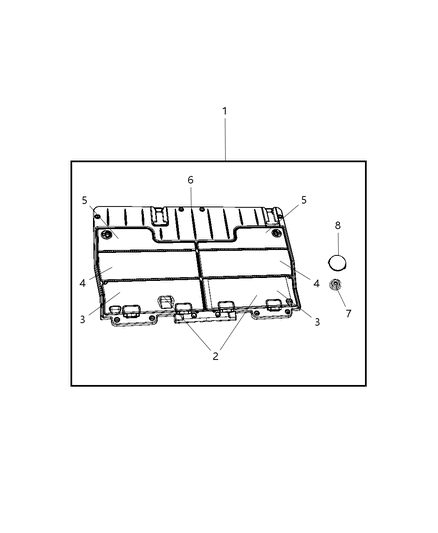 2009 Chrysler Town & Country Load Floor, Stow-N-Go Bench Diagram