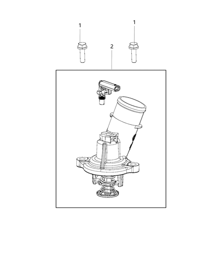 2016 Ram 3500 Thermostat & Related Parts Diagram 1