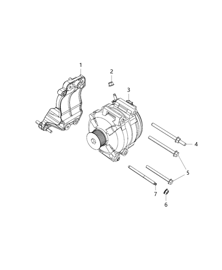 2018 Jeep Grand Cherokee ALTERNATR-Engine Diagram for 4801835AC