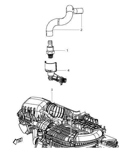 2008 Chrysler Pacifica Hose-Air Make-Up Diagram for 4892170AB