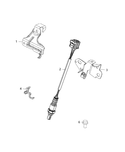 2019 Dodge Durango Bracket-Oxygen Sensor Diagram for 68171879AA