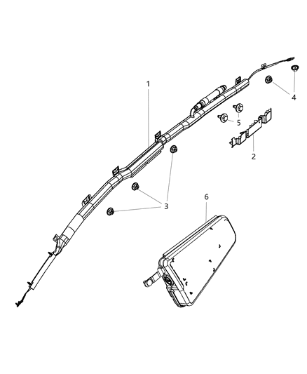 2019 Dodge Journey Seat Air Bag Diagram for 68334997AB