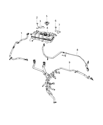 2021 Ram 1500 Hose Assembly-COOLANT Diagram for 68309959AE