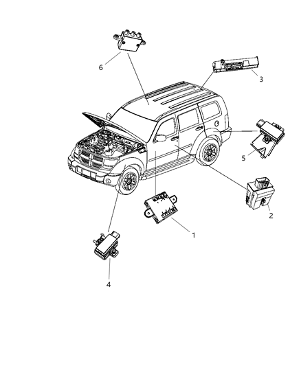 2011 Dodge Nitro Modules Diagram