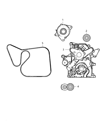 2003 Dodge Viper Pulley-Idler Diagram for 5037086AA