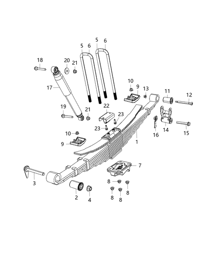 2020 Ram 5500 SHACKLE-Spring Diagram for 68375350AA