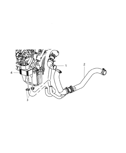 2007 Chrysler 300 Hose-Radiator Inlet Diagram for 4596561AC