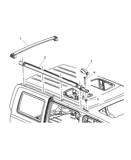 2007 Jeep Commander Rail-Roof Diagram for 55079011AC