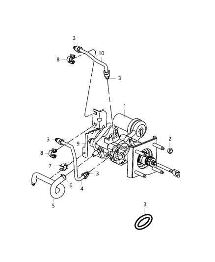 2019 Ram 3500 Booster & Pump, Vacuum Power Brake Diagram 1