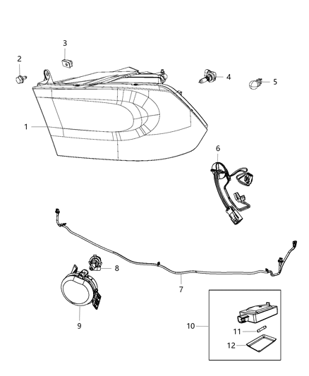 2014 Ram 2500 Lamps, Front Diagram 2