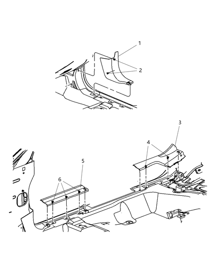 2013 Chrysler 200 Panel-COWL Side Trim Diagram for 1SL40DX9AD