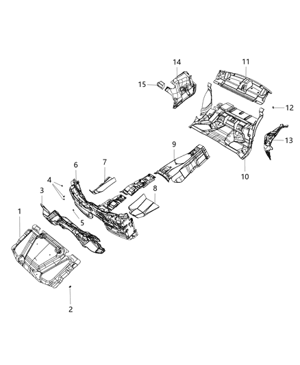 2015 Dodge Charger SILENCER-Dash Panel Diagram for 5057645AI