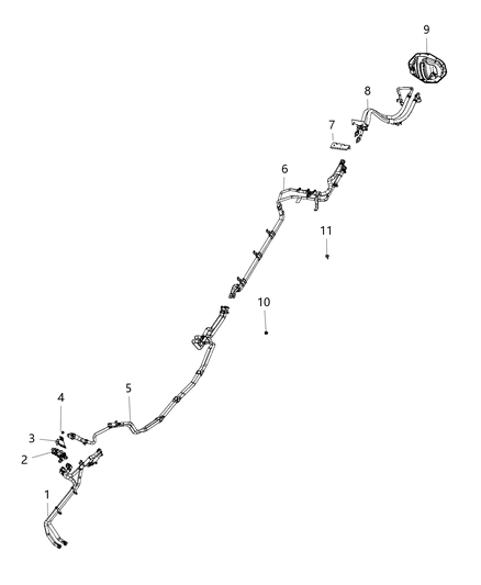 2019 Ram 1500 Hose Assembly-Heater Supply And Return Diagram for 68268582AC