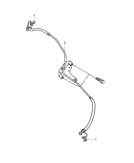 2011 Ram 3500 Fuel Lines, Front Diagram